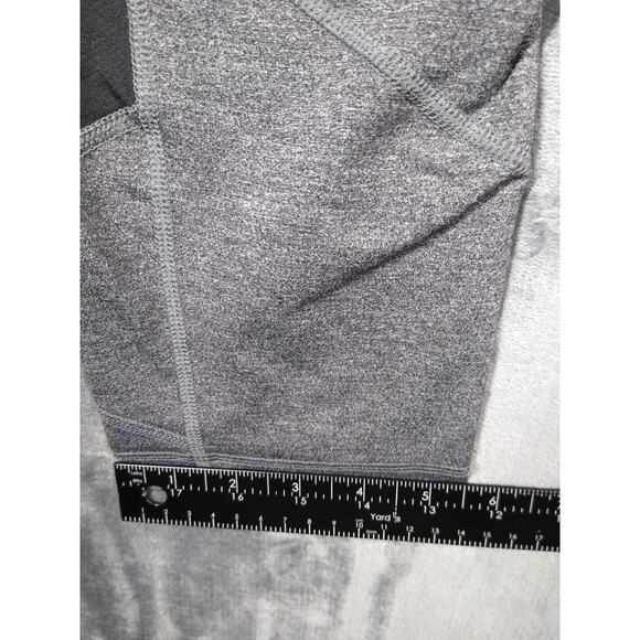 Lululemon Womens Leggings Pace Rival Crop 21" Size 8 Gray Black Side Pockets - Picture 14 of 15